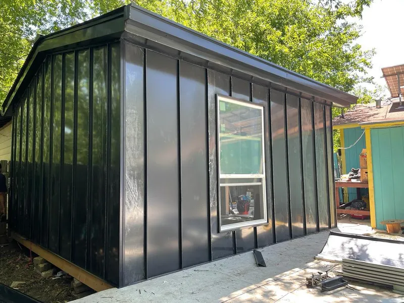 Black standing seam metal wall panels for Metal Roof Installation in New Kensington